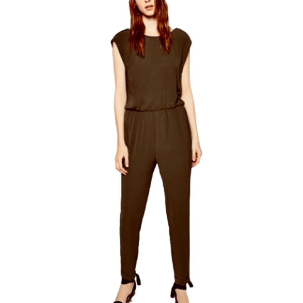 ZARA Classic Jumpsuit with Zip Shoulder